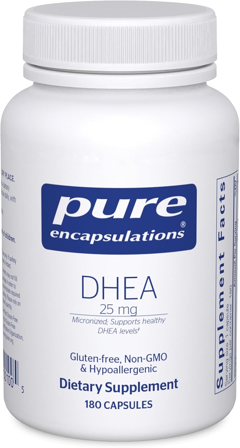 Pure Encapsulations DHEA 25 mg - Supplement for Immune Support, Hormone Balance, Metabolism Support, and Energy Levels* - with Micronized DHEA - 60 Capsules