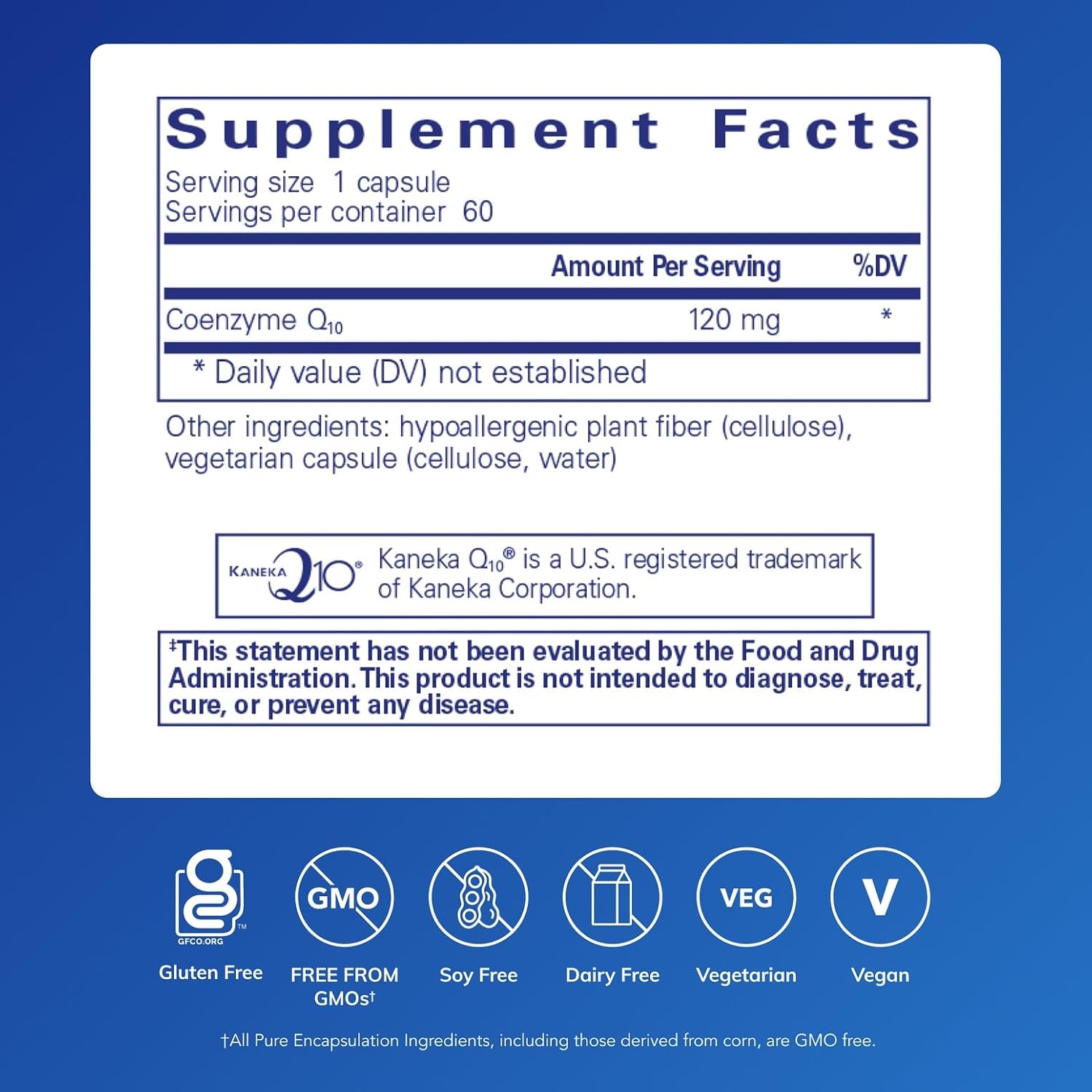 Pure Encapsulations CoQ10 120 mg - Coenzyme Q10 Supplement for Heart Health, Energy, Antioxidants, Brain & Memory Health - Cellular Health, Cognition & Cardiovascular Support* - Image 2