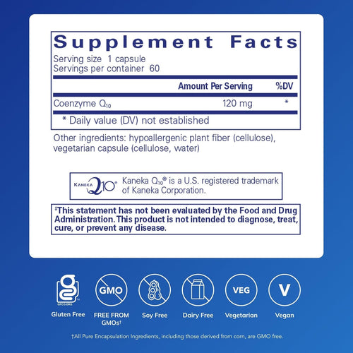 Pure Encapsulations CoQ10 120 mg - Coenzyme Q10 Supplement for Heart Health, Energy, Antioxidants, Brain & Memory Health - Cellular Health, Cognition & Cardiovascular Support* - Image 2