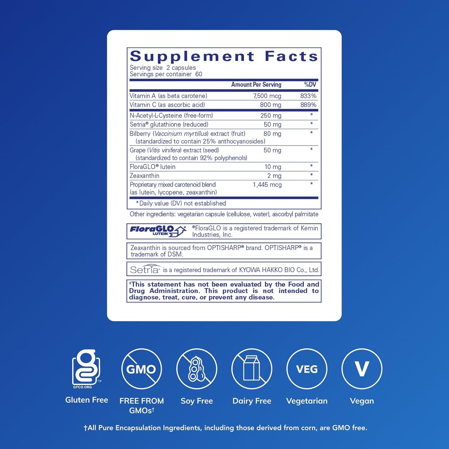 Pure Encapsulations Macular Support Formula | Hypoallergenic Supplement with Enhanced Antioxidant Formula for Healthy Eyes | 120 Capsules - Image 2