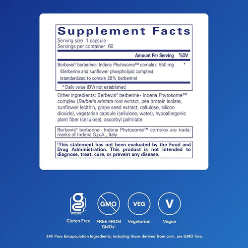Pure Encapsulations Berberine UltraSorb - Enhanced Absorption Berberine Phytosome 550 mg - Supports Metabolic & Cardiometabolic Health* - Image 2