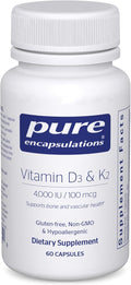 Pure Encapsulations Vitamin D3 & K2 – 60 Capsules
