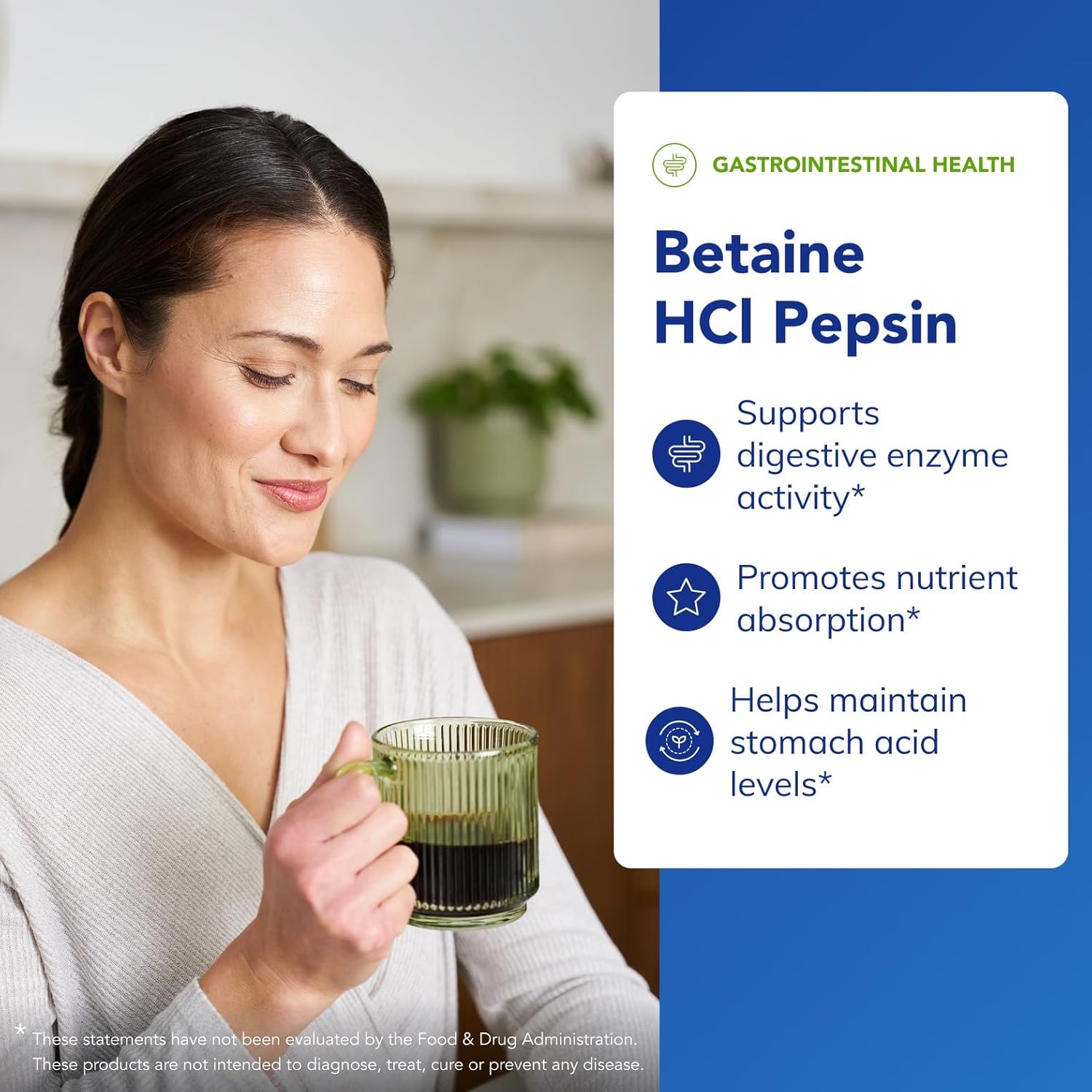 Pure Encapsulations Betaine HCl Pepsin - Digestive Enzymes Supplement for Digestion Aid & Support, Stomach Acid & Nutrient Absorption* - with Betaine HCl Pepsin - Image 3