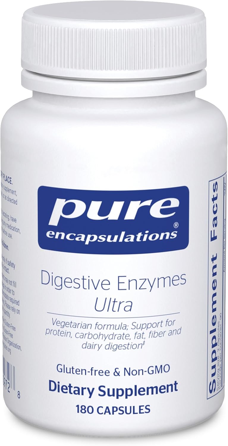 Pure Encapsulations Digestive Enzymes Ultra - Vegetarian Digestive Enzyme Supplement to Support Protein, Carb, Fiber, and Dairy Digestion* - 90 Capsules