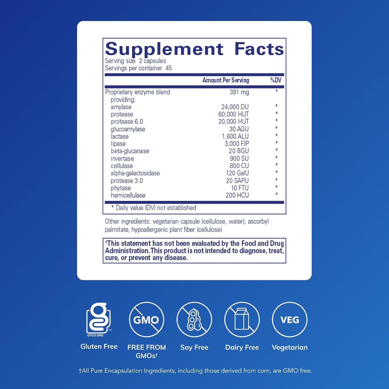Pure Encapsulations Digestive Enzymes Ultra - Vegetarian Digestive Enzyme Supplement to Support Protein, Carb, Fiber, and Dairy Digestion* - Image 2