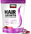 Force Factor Hair Growth Accelerator Soft Chews, Hair Growth Vitamins for Women and Men with Clinically Studied Lustriva and Biotin, Promotes Thicker, Fuller, Stronger Hair, Mixed Berry, 60 Soft Chews - Image 1
