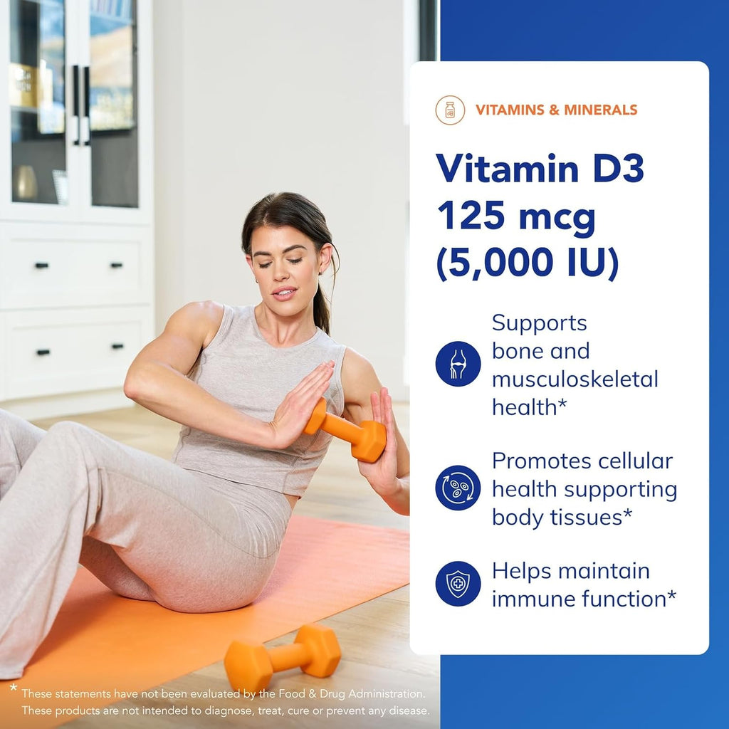 Pure Encapsulations Vitamin D3 125 mcg (5,000 IU) - Supplement to Support Bone, Joint, Breast, Heart, Colon, and Immune Health* - with Vitamin D - Image 3