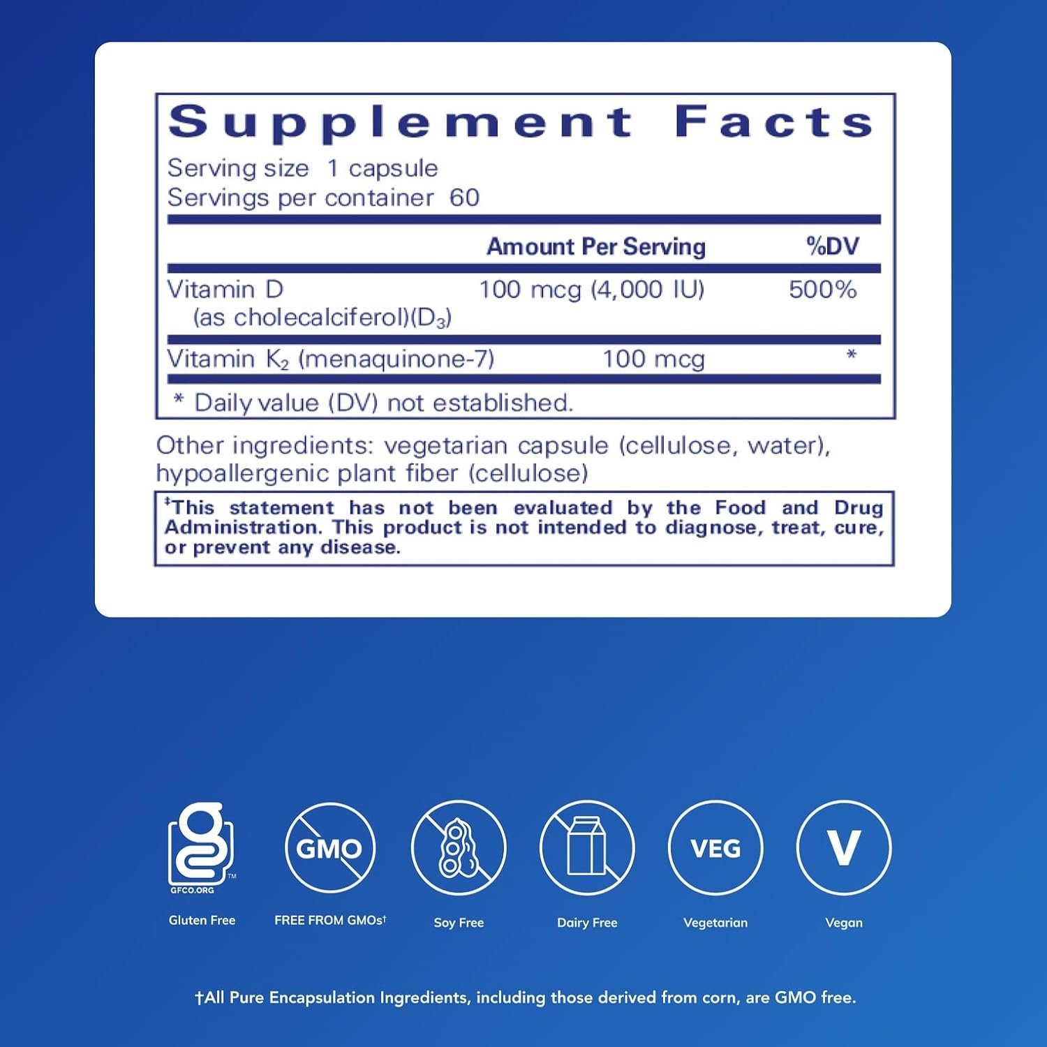 Pure Encapsulations Vitamin D3 & K2 - Bone & Vascular Health Support - Immune Function Support* - Gluten Free - Non-GMO - Image 2