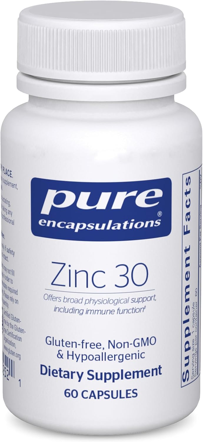 Pure Encapsulations Zinc 30 mg – 60 Capsules