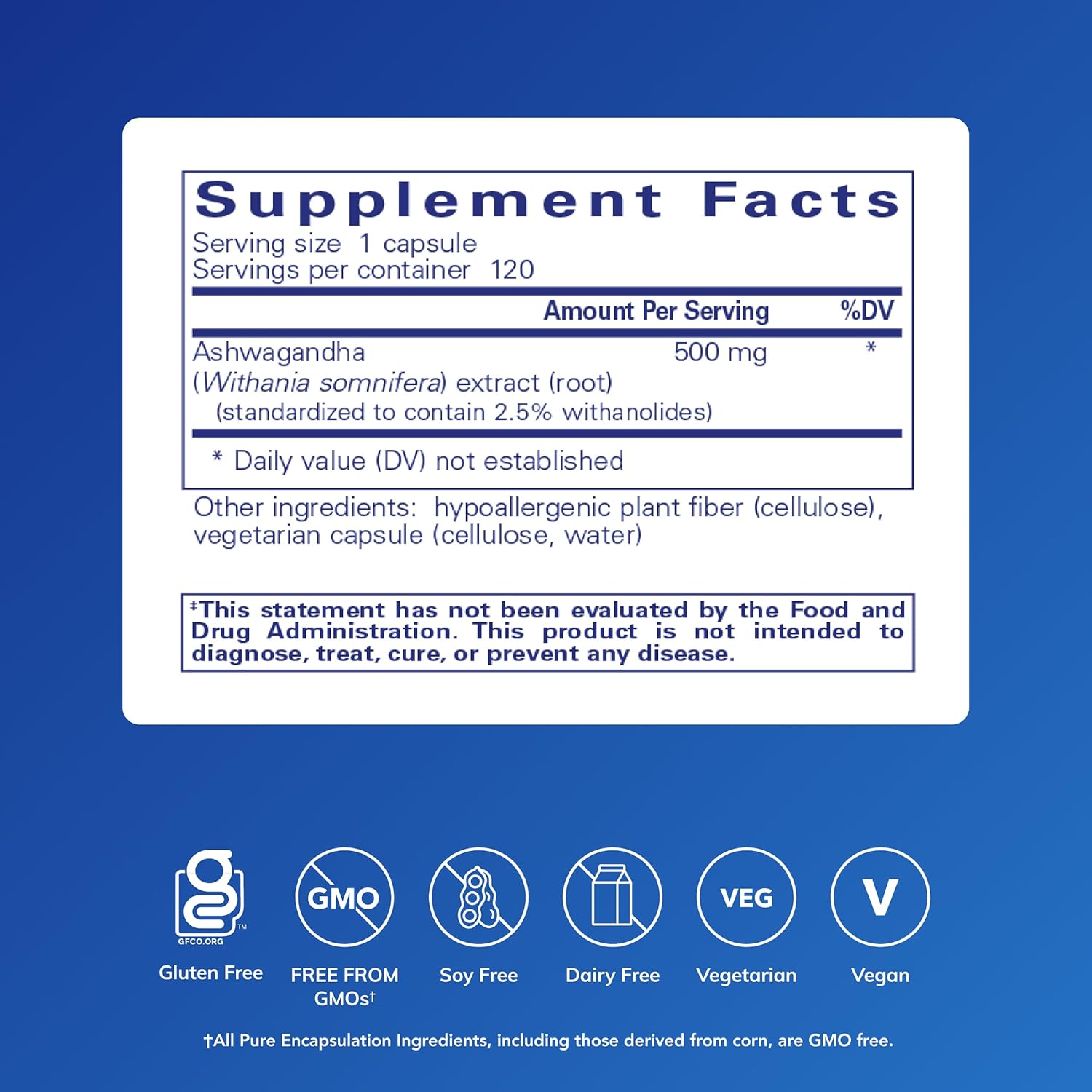 Pure Encapsulations Ashwagandha - 500 mg Ashwagandha Extract - Metabolism & Stress Support - Immune Support - GMO Free & Vegan - Image 2