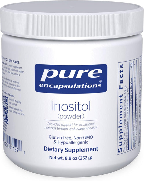 Pure Encapsulations Inositol (Powder) - Supplement to Support Energy, Nervous System & Ovarian Function* - with Myo-Inositol - 8.8 Ounces - 8.8 Ounces (250 g) Powder