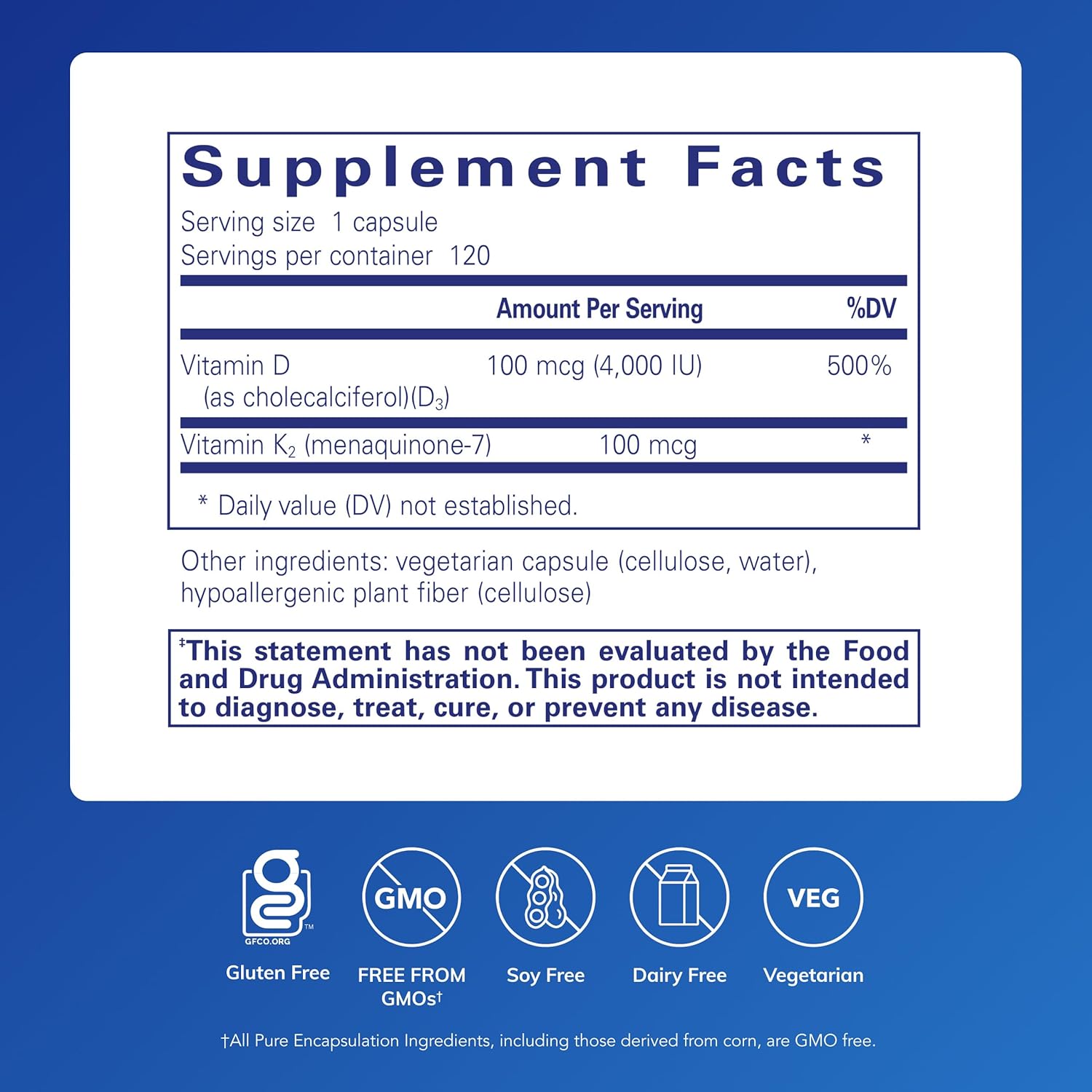 Pure Encapsulations Vitamin D3 & K2 - Bone & Vascular Health Support - Immune Function Support* - Gluten Free - Non-GMO - Image 2